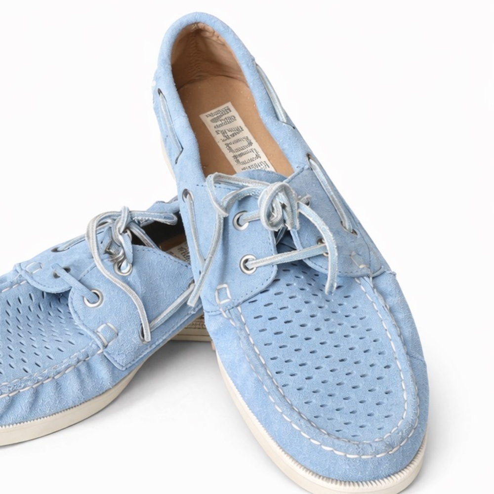 NWOT-Steve Madden Light Blue Suede Boat Shoes Loafer Women’s Size 8 - Picture 2 of 8